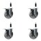 Service Caster 5'' Semi Steel Swivel 7/8'' Expanding Stem Caster Set Total Lock Brake, 4PK SCC-EXTTL20S514-SSS-78-4 - alternate 1